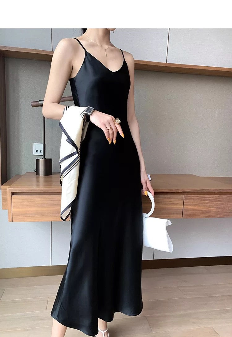 Belle Pure Silk Midi Dress